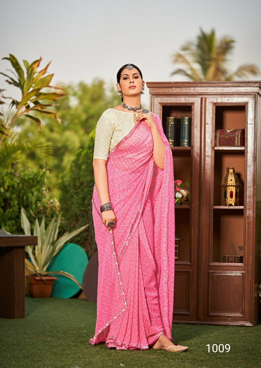 Stavan Smruti Stylish Fancy Designer Party Wear Georgette Saree Collection